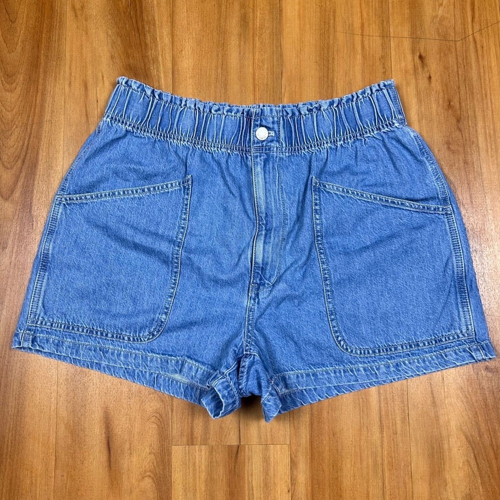 Madewell Women’s Elastic Waist Blue Denim Shorts Size 30